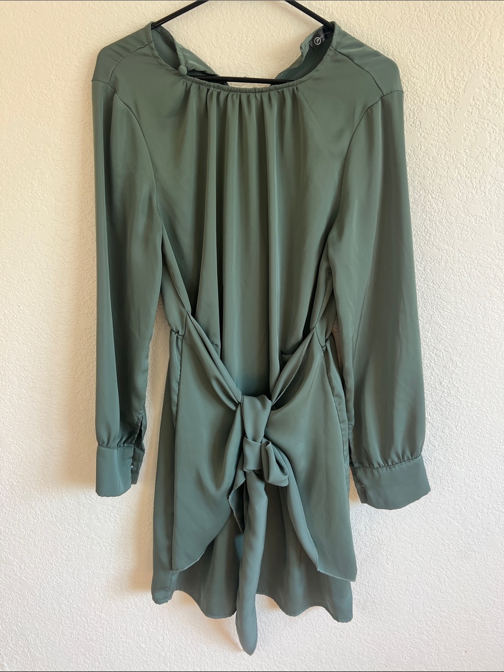 PrettyGarden Wrap Tie Waist Mini Dress